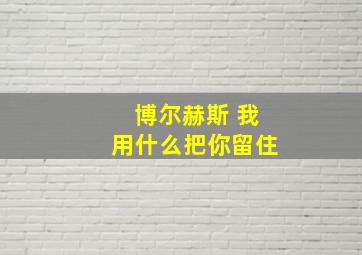 博尔赫斯 我用什么把你留住